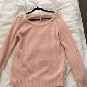 light pink sweater